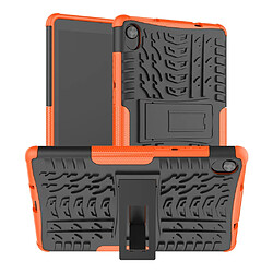 Etui TPU - Orange Etui Lenovo Tab M8 - Texture pneu - Béquille intégrée