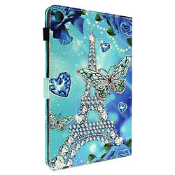 Avizar Étui pour Lenovo Tab M10 Gen 3, Portefeuille avec Clapet Magnétique, Tour Eiffel