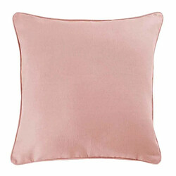 Paris Prix Housse de coussin Panama - Rose Poudré 40x40CM Housse de coussin en coton - Fermeture à zip - Lavable à 30°C