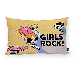 Powerpuff Girls Housse de Coussin Girls Rock C - 30x50 cm Housse de coussin - Coton doux - Lavable et résistant - Fermeture éclair