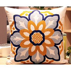 Avis Taie d'Oreiller en Coton avec Broderie Fleur