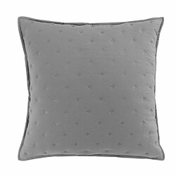 PARIS PRIX Housse de Coussin Mellow Gris & Blanc
