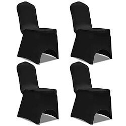 VidaXL Housse chaise 4 pcs Noir