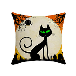 P27 Halloween Taie d'Oreiller Peluche 45x45 cm pas cher