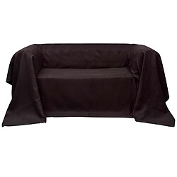 vidaXL Housse de canapé Micro-suède - Marron