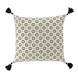 PARIS PRIX Housse de Coussin à Pompons Floeor - Or - 40x40CM