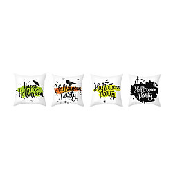 4pcs Taie d'Oreiller Halloween