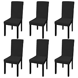 VidaXL Housses extensibles de chaise - Noir