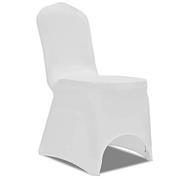 vidaXL Housse de Chaise Blanche