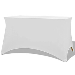 VidaXL - Housses extensibles pour table 2 pièces - Blanc
