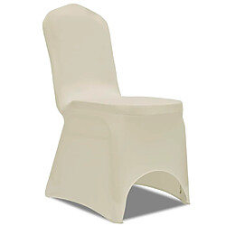 vidaXL 50 Housses de Chaise Extensibles Crème