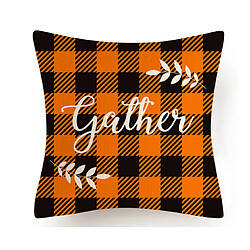 4PCS Thanksgiving Maple Feuille Motif Taie d'Oreiller - 45 x 45 cm pas cher