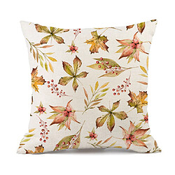 Avis 3PCS Taie d'Oreiller Feuilles Thanksgiving 45x45cm