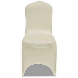 vidaXL 50 Housses de Chaise Extensibles Crème