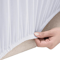 Avis vidaXL Housse extensible de canapé 4 places Blanc Jersey de polyester