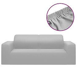 vidaXL Housse extensible 2 places - Gris Jersey