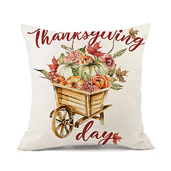 Acheter 3PCS Taie d'Oreiller Feuilles Thanksgiving 45x45cm