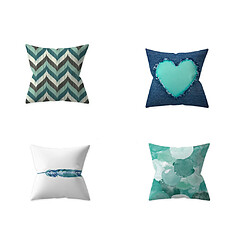 Taie d'oreiller décoration bleu sarcelle