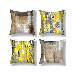 Taie d'oreiller géométrique P22 - 4 pièces