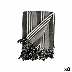 Gift Decor Foulard Rayures Blanc Gris