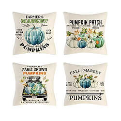4PCS Taie d'oreiller Linge - Pumpkin