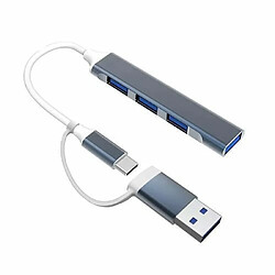 Hub USB Moxie 4 en 1 - Argent