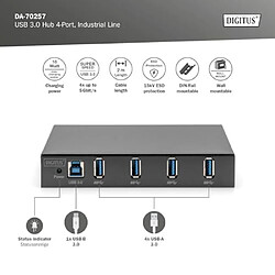 Digitus Hub USB 4 Ports Indust. USB 3.0 - Noir