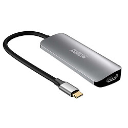 Urban Factory 4 en 1 Hub USB-C - Gris