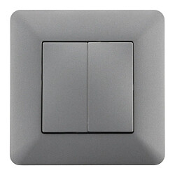 Zenitech Artezo Interrupteur double - Titanium