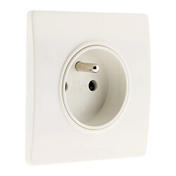 Zenitech Prise 2P+T Borne-Auto - Blanc