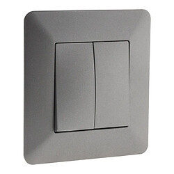 Zenitech Artezo Interrupteur double - Titanium