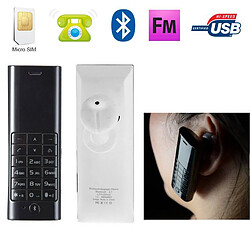Oreillette Autonome Clavier Mini Téléphone Mobile Micro Sim Envoi SMS Blanc Noir YONIS