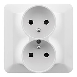 Zenitech Artezo Double prise 2P+T - Blanc