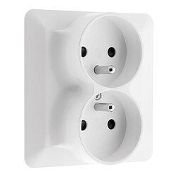 Zenitech Artezo Double prise 2P+T - Blanc
