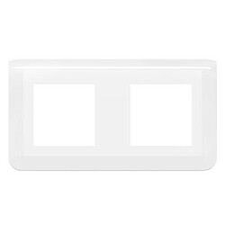 Legrand Mosaic Enjoliveur 2x2 modules - Blanc Plaque de finition pour appareillage Mosaic - Enjoliveur horizontal 2x2 modules - Compatible supports 080252/080258 ou 2×080251
