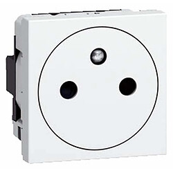 Legrand Mosaic prise 2P+T 2 modules - Blanc