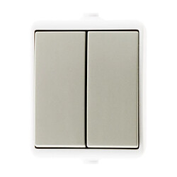 Zenitech Va-et-vient double IP54 - Gris