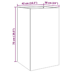 vidaXL Jardinière argenté 42x38x75 cm pas cher