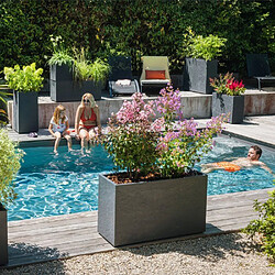 Acheter EDA Plastiques EDA Jardinière Volcania effet pierre 78,5x29,5x60 cm
