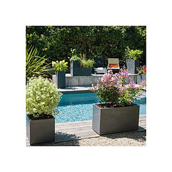 EDA Plastiques EDA Jardinière Volcania effet pierre 78,5x29,5x60 cm pas cher