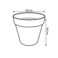 Elho Loft Urban 25 - Ø24,5 cm - Couleur au choix pas cher