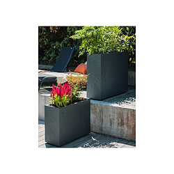 Avis EDA Plastiques EDA Jardinière Volcania effet pierre 78,5x29,5x60 cm