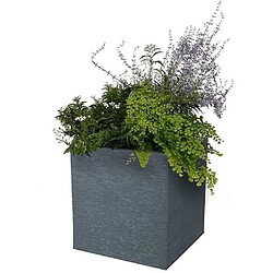 Avis EDA Plastiques EDA Jardinière Graphit - Gris anthracite 49,5x49,5x49,5 cm