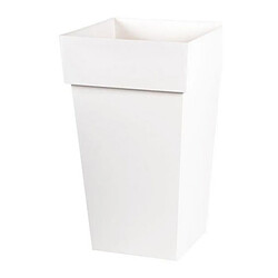 EDA Plastiques EDA Pot carré Toscane 39 x 65 cm - Blanc