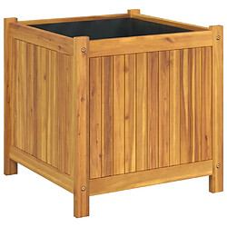 vidaXL Jardinière avec doublure - Bois d'acacia