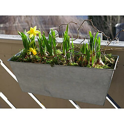 ESSCHERT DESIGN Jardinière balcon zinc