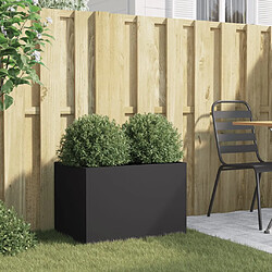 Avis vidaXL Jardinière Noir Acier