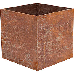 Esschert Garden Jardinière Acier corten 38x38x38 cm Jardinière en acier corten - Aspect rustique et résistant - Livré en kit - Hauteur 38.2 cm