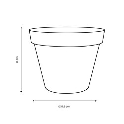 EDA Plastiques Eda Pot Rond Toscane - Taupe