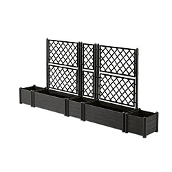 Stefanplast Bac à fleurs rectangulaire - Gris anthracite pas cher